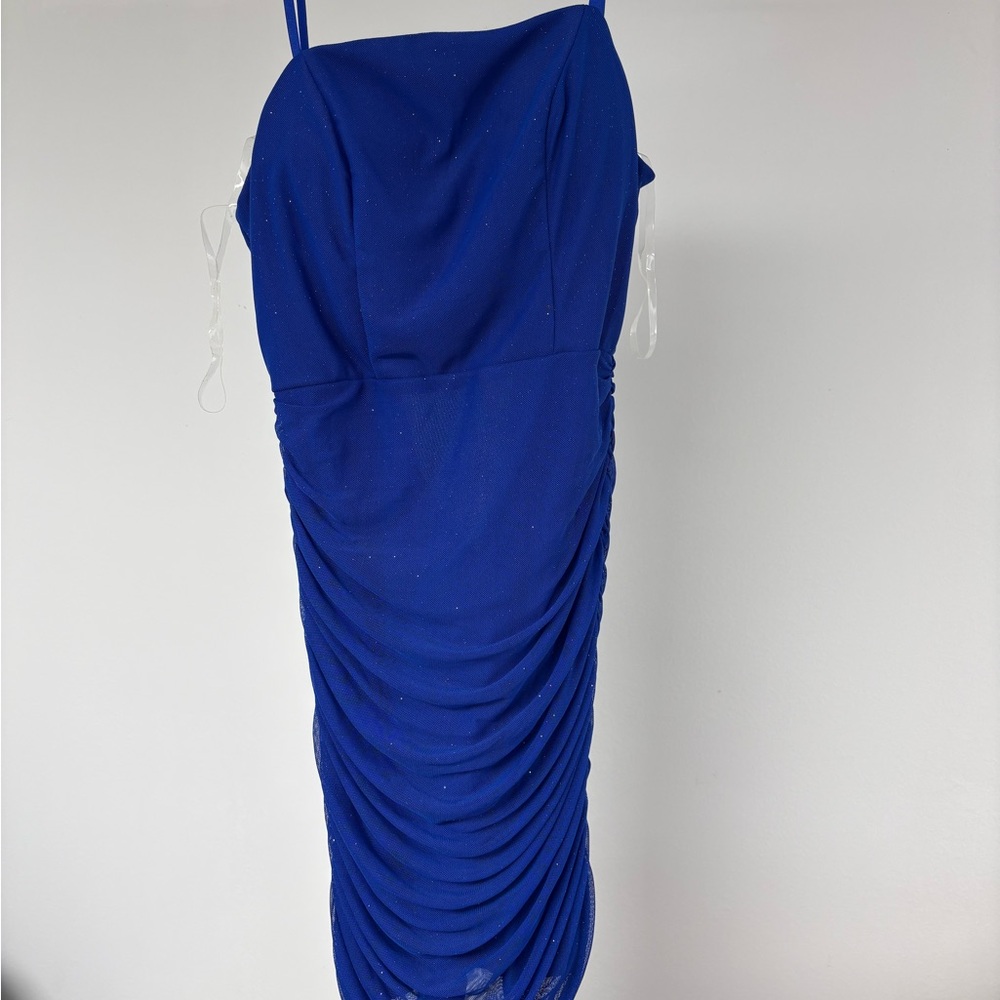 Crystal Doll Royal Blue Midi Dress